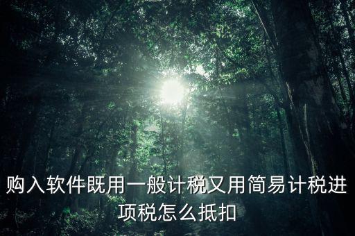 簡易計(jì)稅如何抵扣進(jìn)項(xiàng)稅，簡易征收的一般納稅人可以抵扣進(jìn)項(xiàng)稅嗎