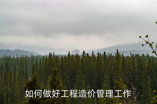 如何做好工程造價(jià)管理工作