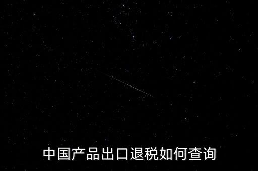中國(guó)產(chǎn)品出口退稅如何查詢(xún)