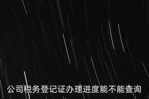如何查詢企業(yè)稅務(wù)登記證，公司稅務(wù)登記證辦理進(jìn)度能不能查詢