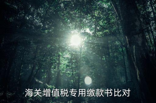 海關(guān)進口增值稅專用繳款書如何比對，海關(guān)增值稅專用繳款書比對