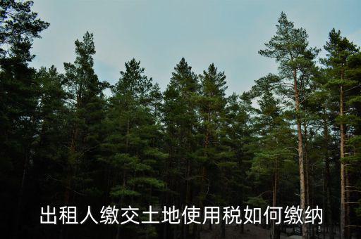 租房土地使用稅如何計(jì)算，企業(yè)出租房屋土地稅如何計(jì)算