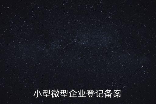 小微企業(yè)如何備案，小型微型企業(yè)登記備案
