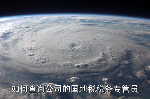 如何查詢公司的國(guó)地稅稅務(wù)專管員