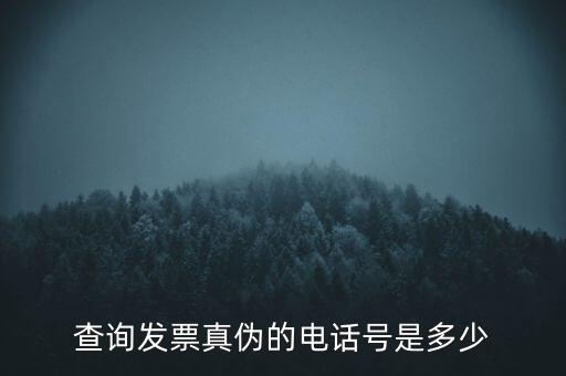 電話如何查詢發(fā)票真?zhèn)尾樵?，查詢發(fā)票真?zhèn)蔚碾娫捥?hào)是多少