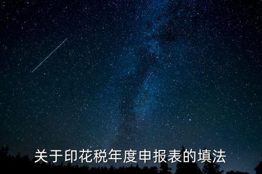 關(guān)于印花稅年度申報(bào)表的填法