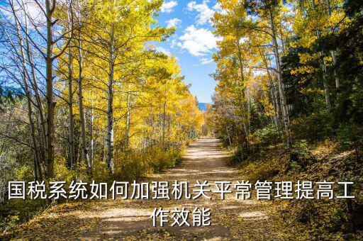 國稅如何加強對集中辦公區(qū)管理辦法，國稅系統(tǒng)如何加強機關(guān)平常管理提高工作效能
