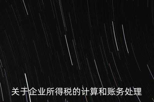 如何處理 政府 與企業(yè)所得稅，企業(yè)所得稅怎么做賬務處理