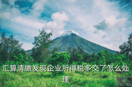 匯算清繳多繳的稅款如何處理，企業(yè)所得稅匯算清繳 多交稅款如何處理