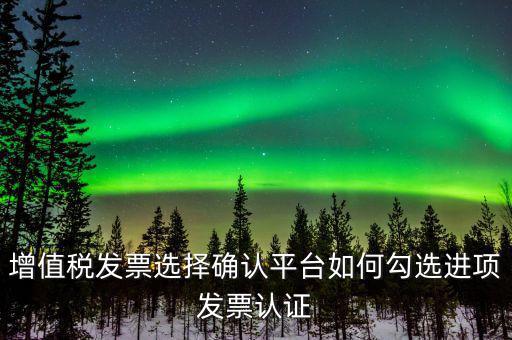 昆山如何網(wǎng)上發(fā)票勾選，增值稅發(fā)票選擇確認平臺如何勾選進項發(fā)票認證