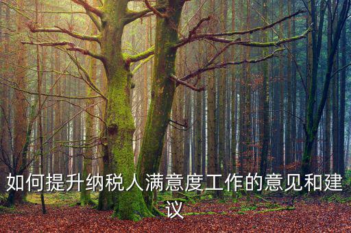 稅務(wù)干部如何提升納稅人滿意度，如何提高納稅人滿意度 中國稅務(wù)報(bào)