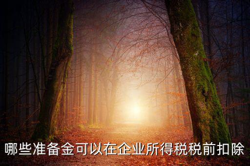 金融企業(yè)貸款損失準(zhǔn)備金如何稅前扣除，哪些準(zhǔn)備金可以在企業(yè)所得稅稅前扣除