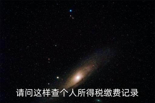 如何查找自己繳稅記錄，請問這樣查個人所得稅繳費記錄
