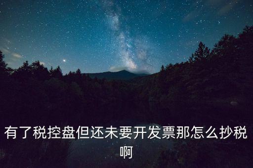 稅控盤如何抄報(bào)稅，有了稅控盤但還未要開發(fā)票那怎么抄稅啊