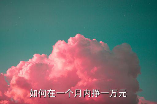 怎么快速掙1萬元,如何在社交媒體平臺賺到月入過萬?