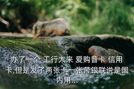 辦了一個 工行大來 愛購普卡 信用卡,但是發(fā)了兩張卡一張帶銀聯(lián)說是國內用...