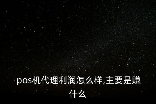 pos機(jī)怎么賺錢,數(shù)碼化趨勢下代理商pos機(jī)賺翻了