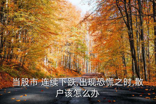 當(dāng)股市 連續(xù)下跌,出現(xiàn)恐慌之時,散戶該怎么辦