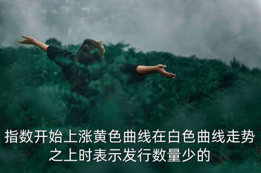 指數(shù)開始上漲黃色曲線在白色曲線走勢之上時表示發(fā)行數(shù)量少的