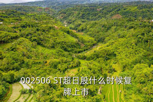 002506 ST超日股什么時候復牌上市