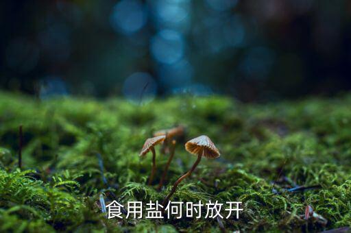 食用鹽何時放開