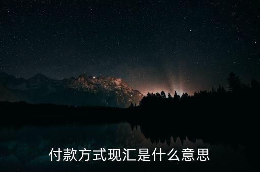 現(xiàn)匯金額是什么意思，招行自動還款中現(xiàn)匯是什么意思