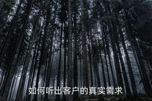如何聽出客戶的真實(shí)需求