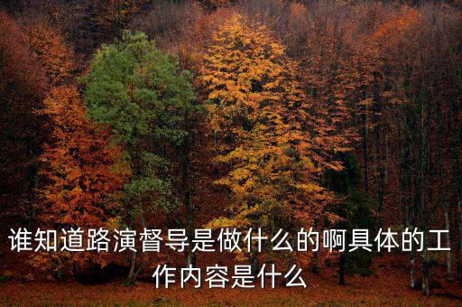 上證路演中心干什么的，誰知道路演督導是做什么的啊具體的工作內(nèi)容是什么