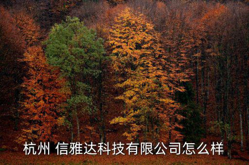 杭州 信雅達科技有限公司怎么樣