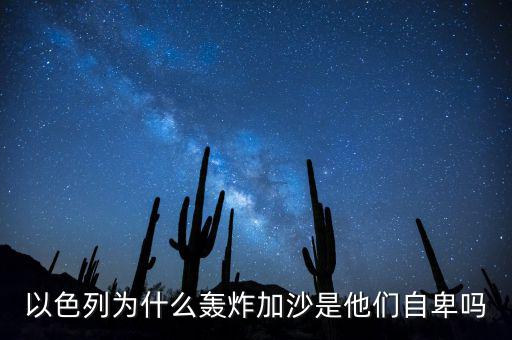 為什么以色列轟炸加沙沒人管，為什么以色列到處侵略他國而沒有人管管他制裁他