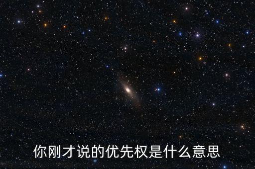 你剛才說(shuō)的優(yōu)先權(quán)是什么意思