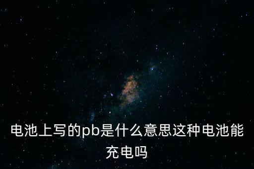 電池上寫(xiě)的pb是什么意思這種電池能充電嗎