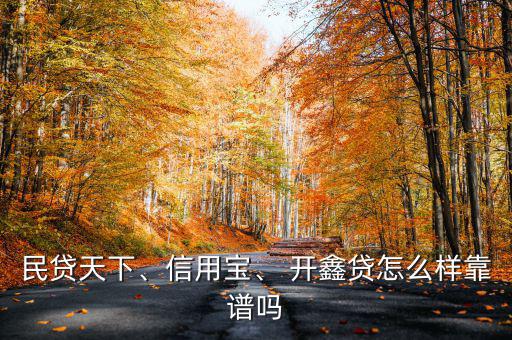 民貸天下、信用寶、 開鑫貸怎么樣靠譜嗎