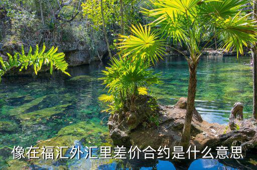 金融市場差價(jià)是指什么，像在福匯外匯里差價(jià)合約是什么意思