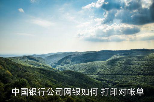 中國銀行回單怎么打印,中國銀行企業(yè)網銀對賬單在哪里打印?