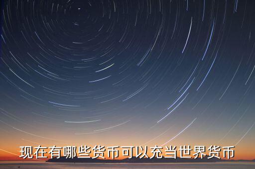 現(xiàn)在有哪些貨幣可以充當(dāng)世界貨幣