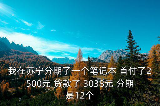蘇寧三零分期什么意思，我在蘇寧分期了一個筆記本 首付了2500元 貸款了 3038元 分期是12個