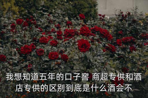 我想知道五年的口子窖 商超專(zhuān)供和酒店專(zhuān)供的區(qū)別到底是什么酒會(huì)不