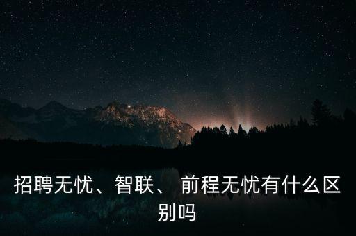 前程無憂這類網(wǎng)站怎么盈利,招聘無憂、智聯(lián)和前程無憂之別