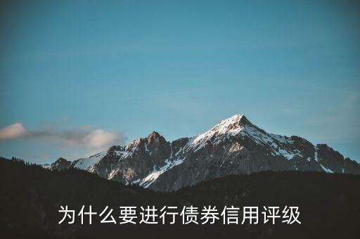 為什么債券發(fā)行如此看重信用評(píng)級(jí)，為什么要進(jìn)行債券信用評(píng)級(jí)