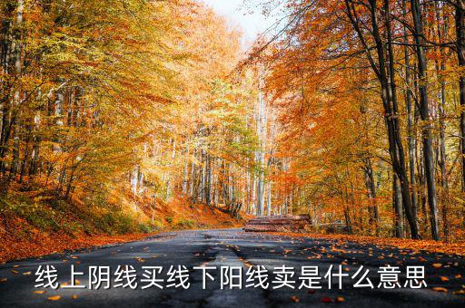 買陰賣陽是什么意思，線上陰線買線下陽線賣是什么意思