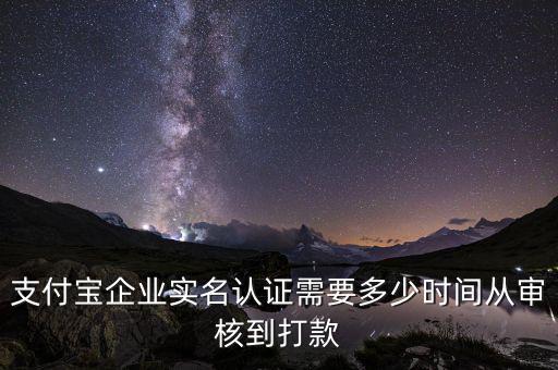 融業(yè)網(wǎng)什么時(shí)候立案，支付寶企業(yè)實(shí)名認(rèn)證需要多少時(shí)間從審核到打款