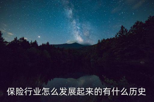 保險(xiǎn)首先是從什么發(fā)展而來的，保險(xiǎn)行業(yè)怎么發(fā)展起來的有什么歷史