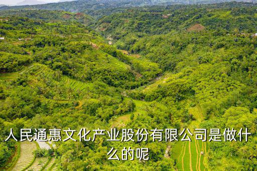 人民惠通干什么的，人民通惠文化產(chǎn)業(yè)股份有限公司是做什么的呢