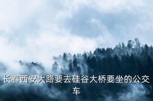 長(zhǎng)春西安大路要去硅谷大橋要坐的公交車