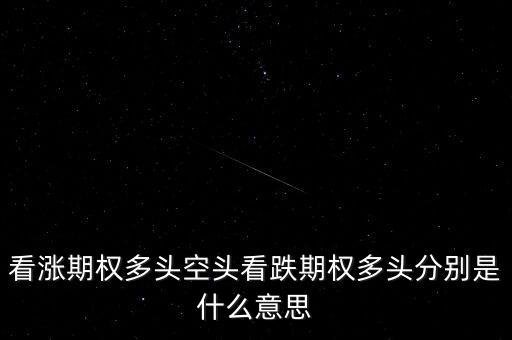 看跌期權(quán)是什么意思，看漲期權(quán)多頭空頭看跌期權(quán)多頭分別是什么意思