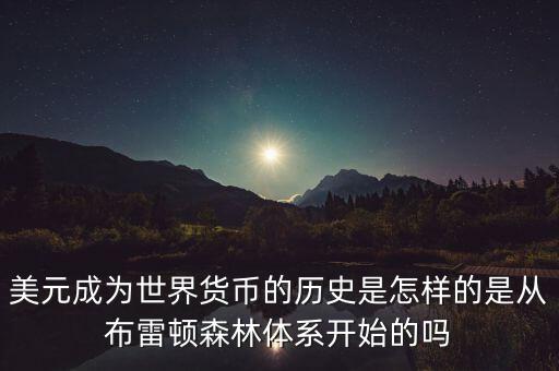 美元什么時(shí)候成為國際貨幣，美元是如何成為世界貨幣的
