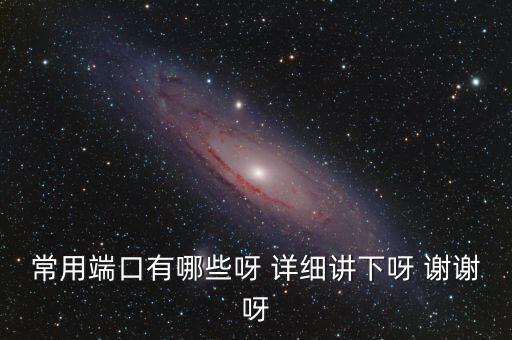 炒股端口都有什么，常用端口有哪些呀 詳細講下呀 謝謝呀