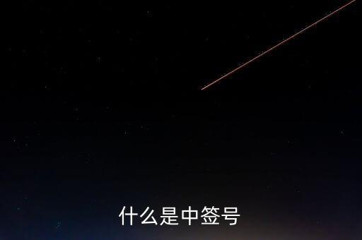 2016年什么是中簽號，中簽號是什么意思
