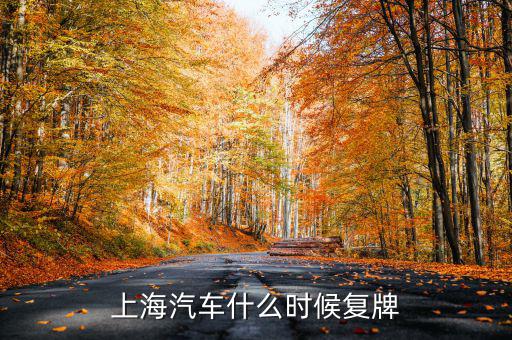 金杯汽車什么時候復牌，上海汽車什么時候復牌